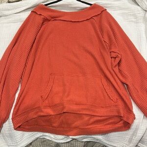 Cozy Orange Knit Buckle (BKE) Sweater